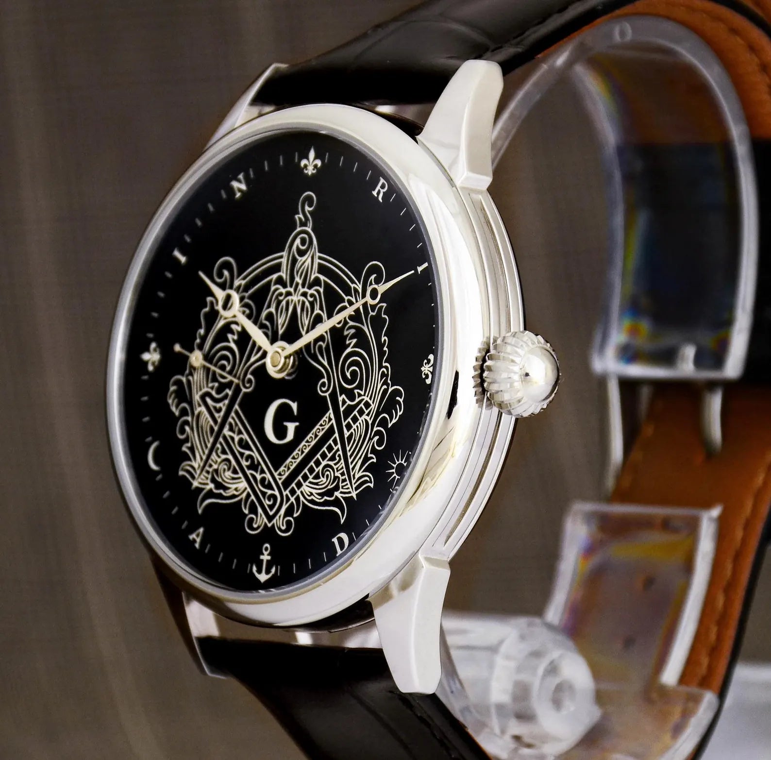 Master Mason Blue Lodge Wristwatch - - Bricks Masons
