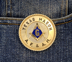 Master Mason Blue Lodge Keychain - Handcrafted Colorado Mason Square & Compass G - Bricks Masons