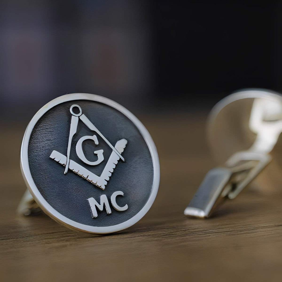 Master Mason Blue Lodge Cufflinks - Personalized with Initials - Bricks Masons