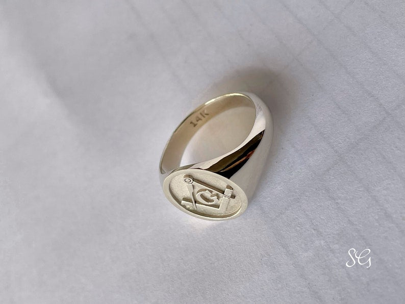 Master Mason Blue Lodge Ring - Various Materials & Sizes