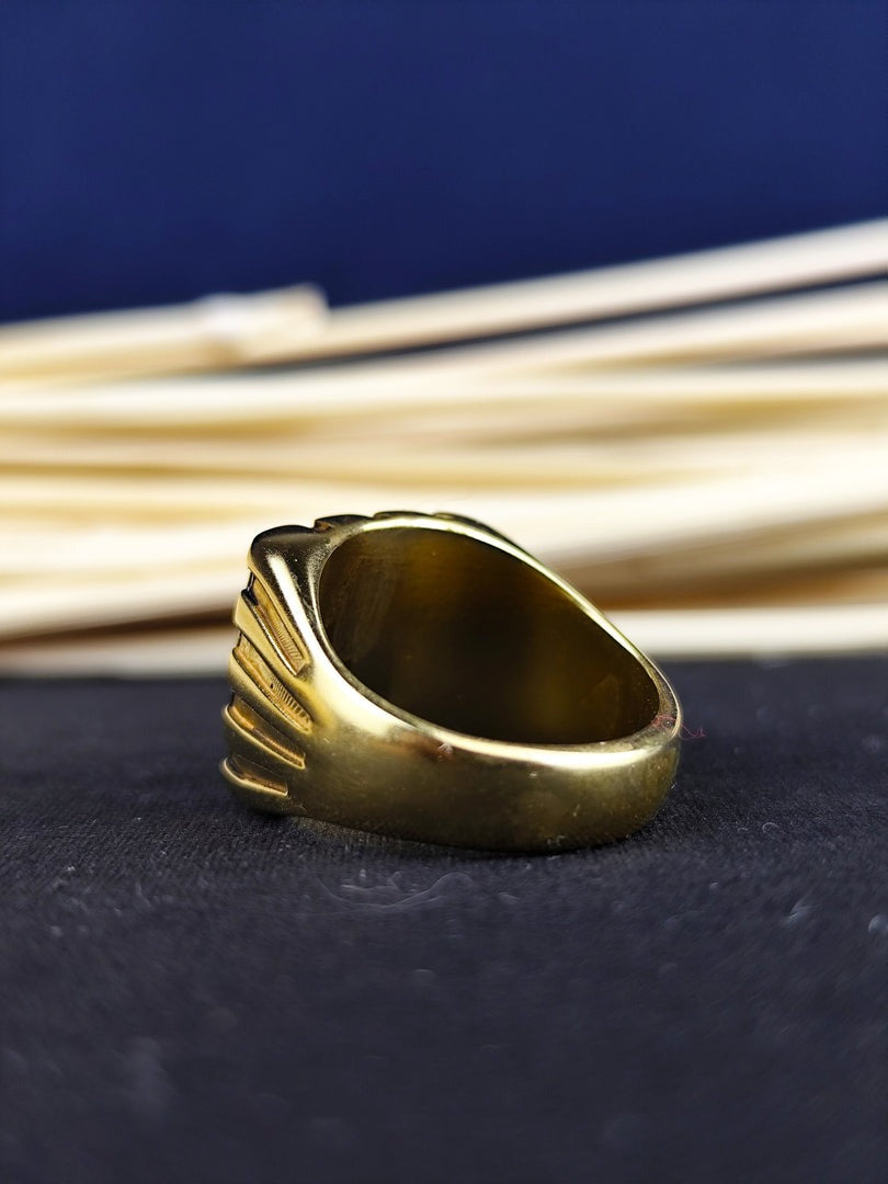 Master Mason Blue Lodge Ring - Gold & Black S&C G Various Materials - Bricks Masons