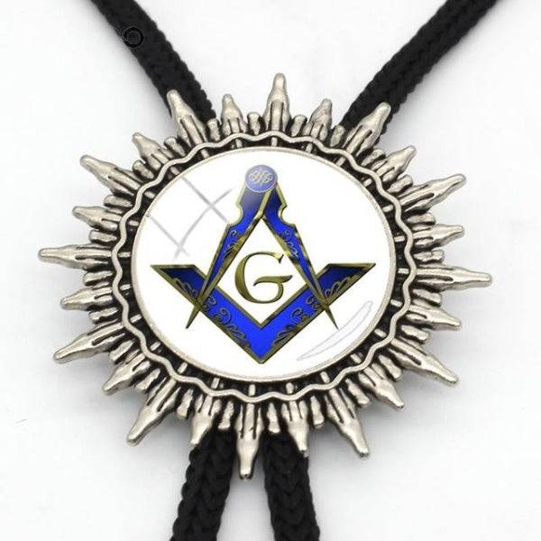 Master Mason Blue Lodge Bolo Tie - Square and Compass G