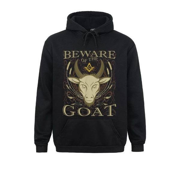 Master Mason Blue Lodge Hoodie - "Beware Of The Goat" Square and Compass G [Multiple Colors]