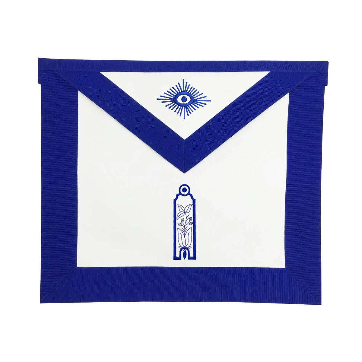 Junior Warden Blue Lodge Officer Apron - Royal Blue