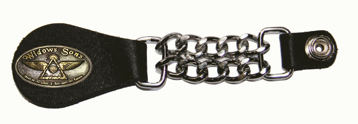 Widows Sons Vest Extender - Eye of Providence Set of 2, 5 inch Double Curb Chain