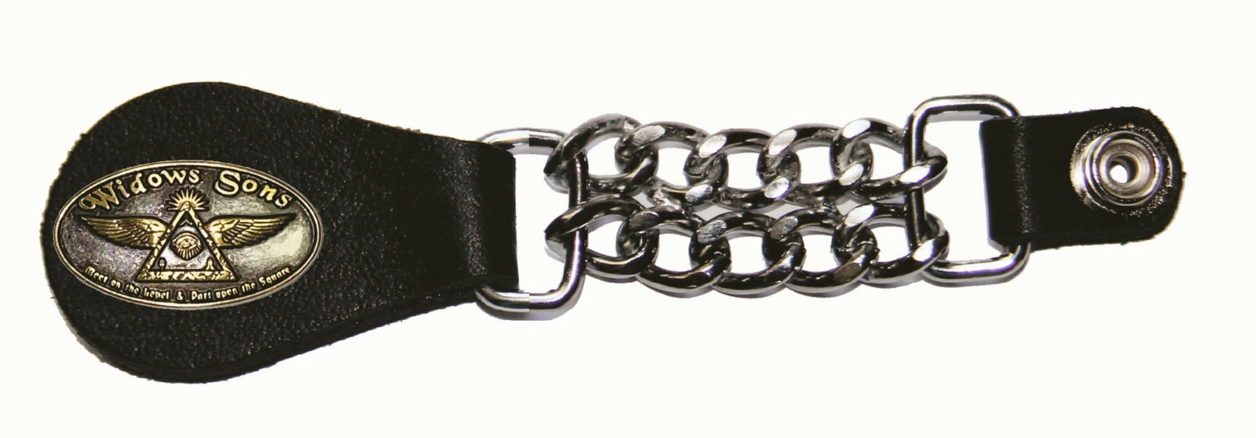 Widows Sons Vest Extender - Eye of Providence Set of 2, 5 inch Double Curb Chain
