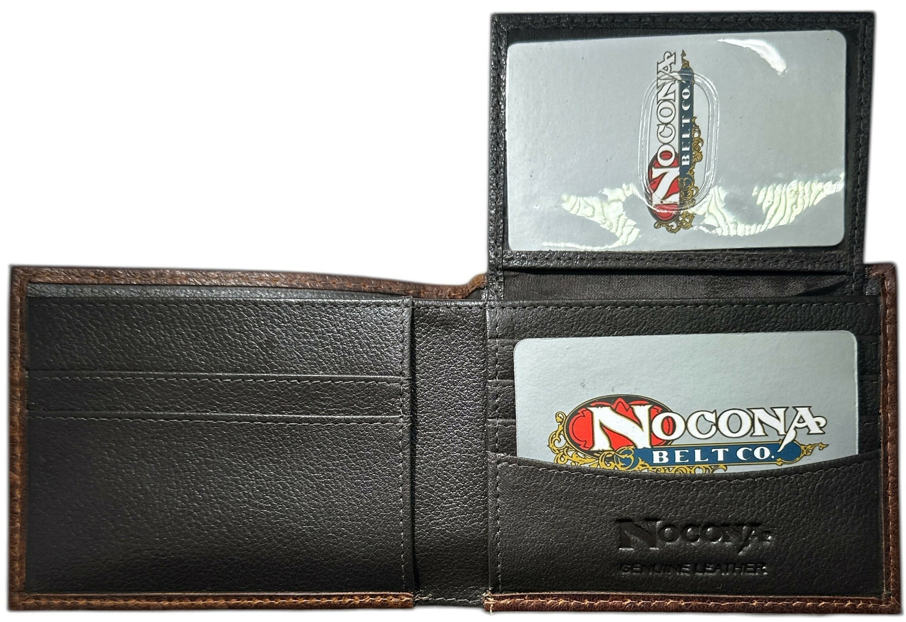 Widows Sons Wallet - Nocona Ostrich Print Leather Bifold