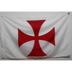 Knights Templar Flag - Cross Patée White