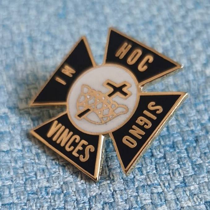 Knights Templar Lapel Pin - 1" Malta Cross - Bricks Masons