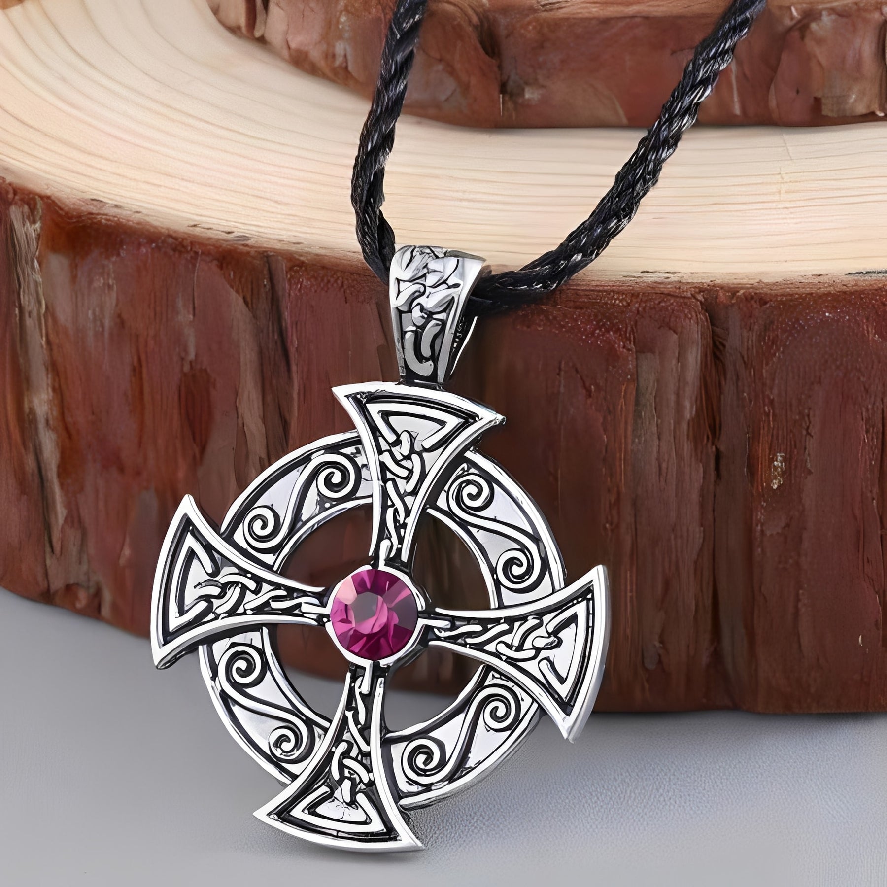 Knights Templar Necklace - Silver With Rope Chain - Bricks Masons