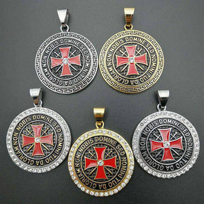 Knights Templar Necklace - Stainless Steel Gold/Silver - Bricks Masons