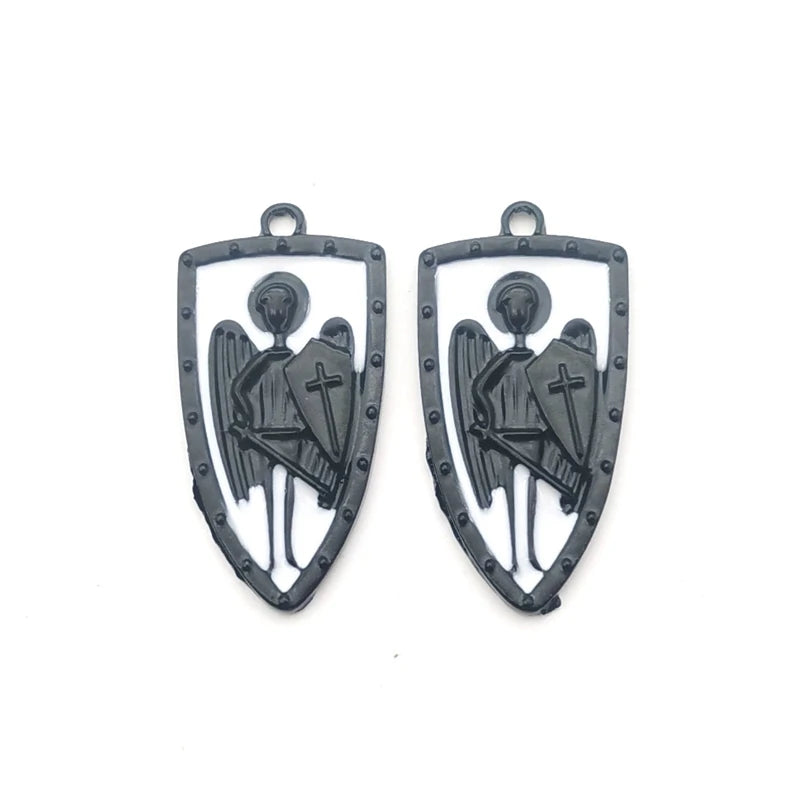 Knights Templar Pendant - Gray Shield Zinc Alloy (5pcs) - Bricks Masons