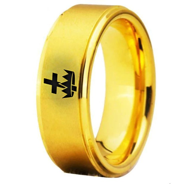 Anillo de los Caballeros Templarios - Oro Tungsteno Personalizable