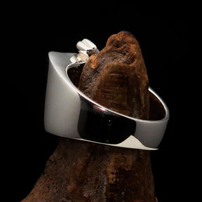 Knights Templar Ring - Silver & Green Cross Sterling Silver - Bricks Masons