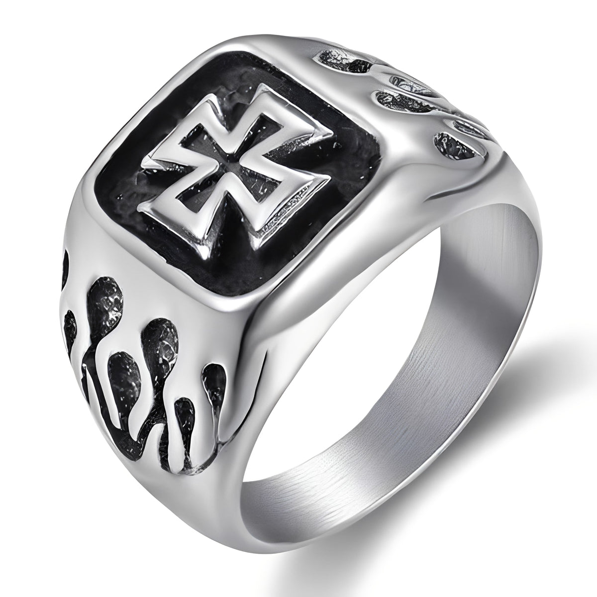 Knights Templar Ring - Square Signet - Bricks Masons
