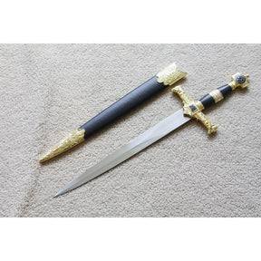 Knights Templar Sword - Ark of the Covenant King Solomon Knife W/ Sheath 21.9"