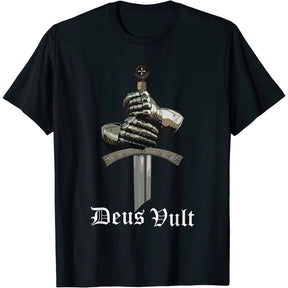 Knights Templar T-Shirt - Deus Vult 100% Cotton