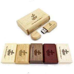 Knights Templar USB Flash Drives - Various Wood Colors