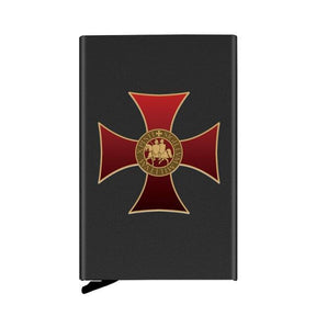 Knights Templar Wallet - Pop Up & Credit Card Holder Metal (5 colors) - Bricks Masons
