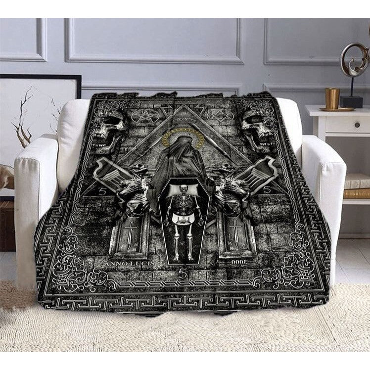 Masonic Blanket - Black & Gray