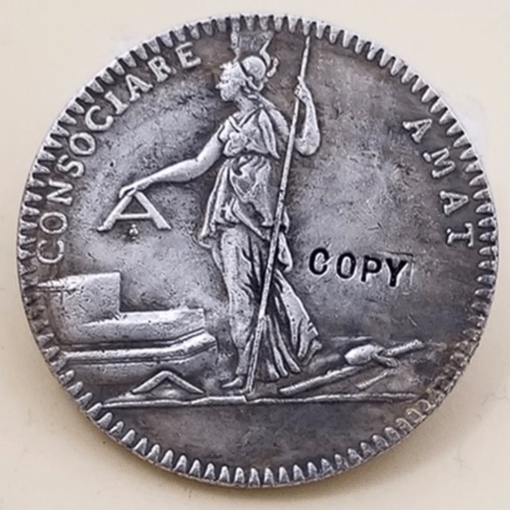 Masonic Coin - French Revolution LIBERT EGALLITE - Bricks Masons