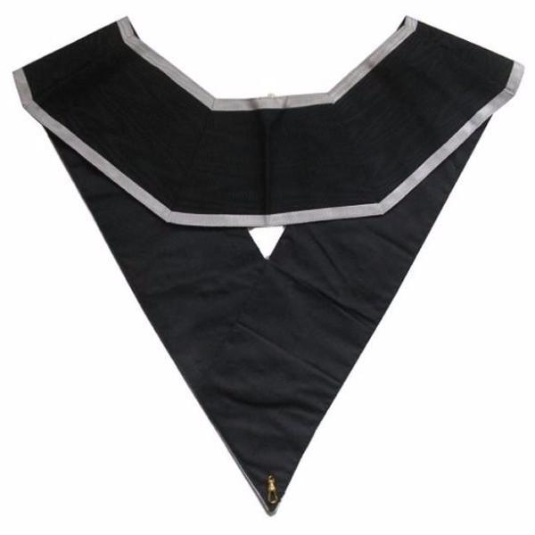 30th Degree Scottish Rite Collar - CKS Black Moire with Grey Borders