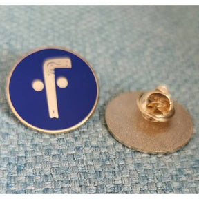 Masonic Lapel Pin - 1" Tubal Cain Blue