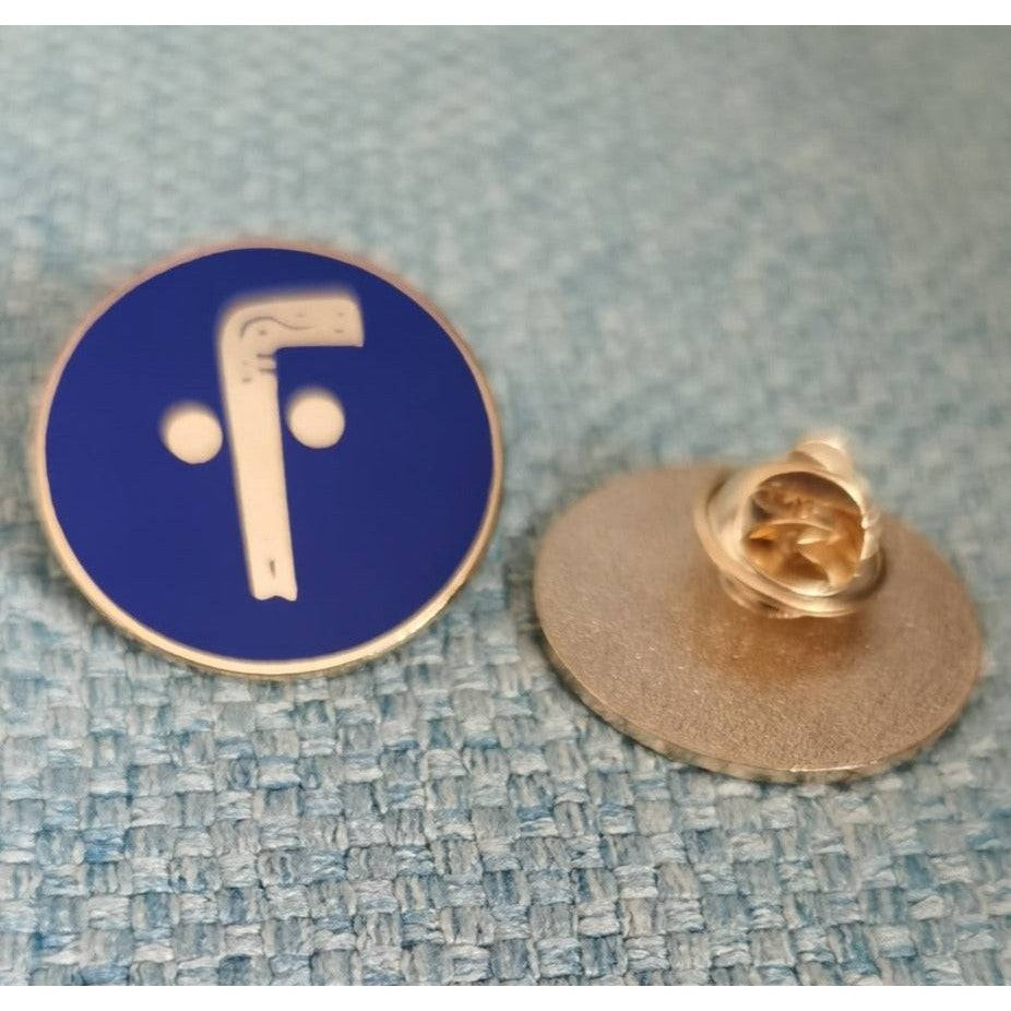 Masonic Lapel Pin - 1" Tubal Cain Blue