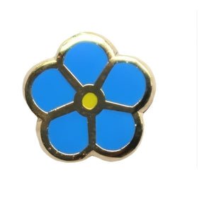 Masonic Lapel Pin - Blue Forget Me Not Emblem