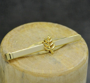 Masonic Cufflink - Sprig of Acacia Leaf Gold & Silver Plating - Bricks Masons