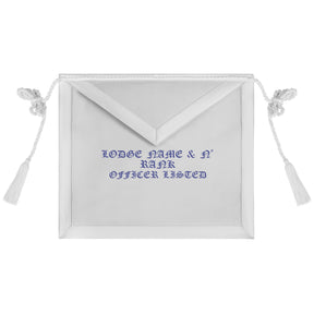 Master Mason Blue Lodge Apron - Custom Hand Embroidery Lodge Presentation S&C G