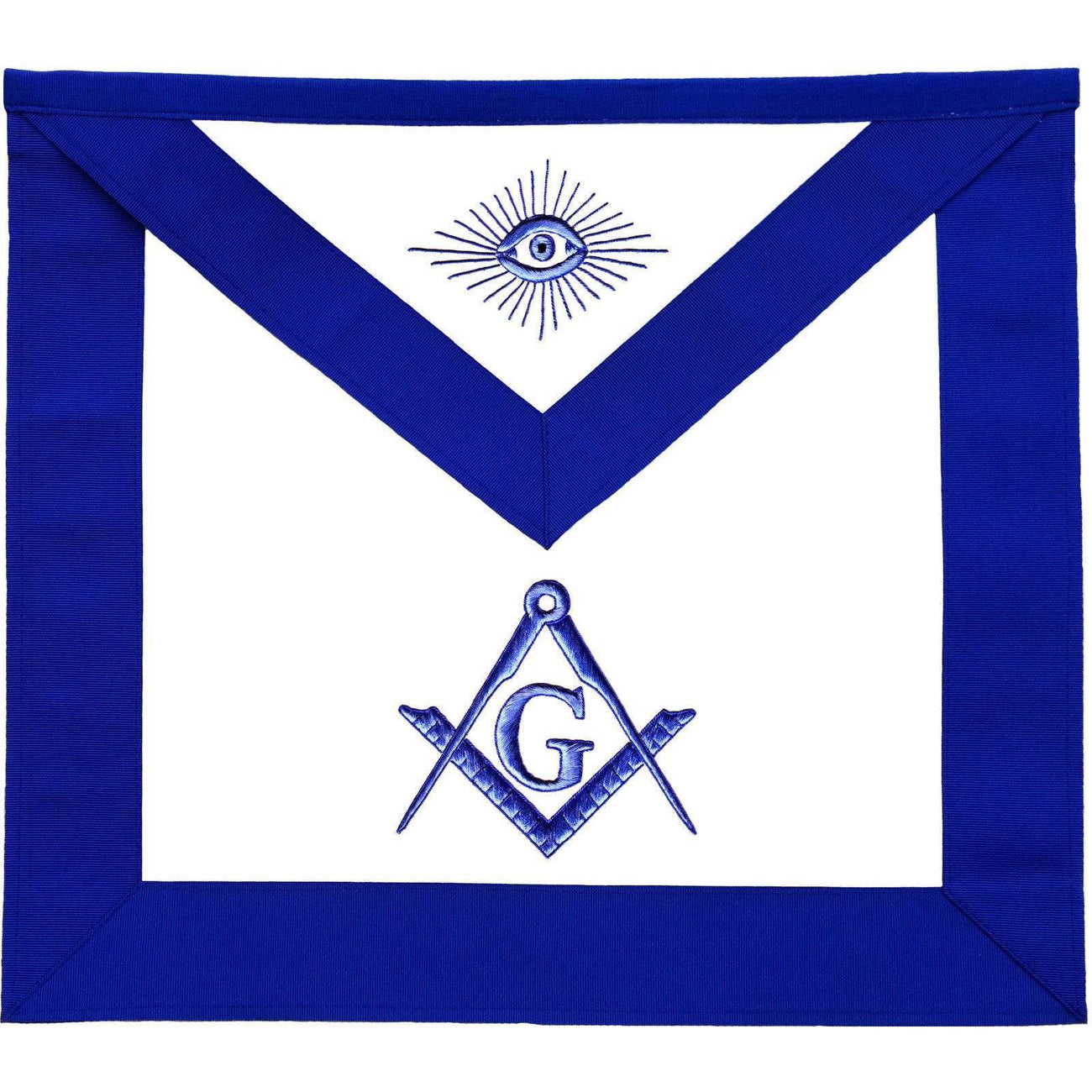 Home Master Mason Blue Lodge Apron - Square & Compass G Royal Blue