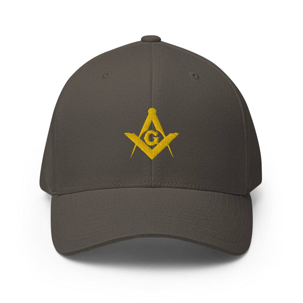 Master Mason Blue Lodge Baseball Cap - Square and Compass G Golden Embroidery - Bricks Masons
