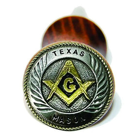 Master Mason Blue Lodge Bottle Stoppers & Savers -  Gold & Silver Texas Mason