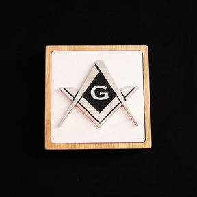 Master Mason Blue Lodge Car Emblem - Electronic Plating - Bricks Masons