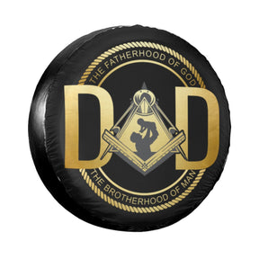 Master Mason Blue Lodge Car Tire Cover - Various Square and Compass G - Bricks Masons