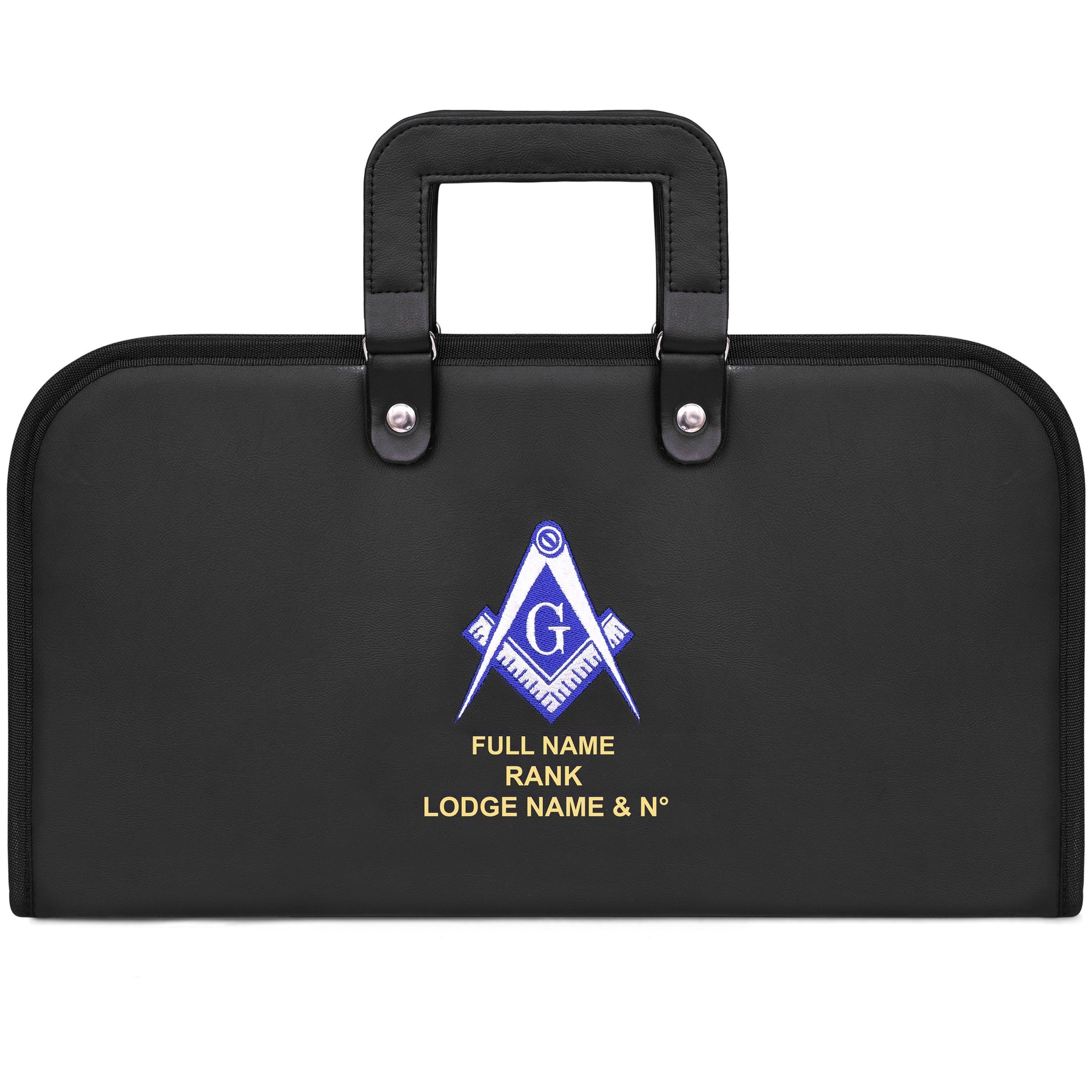 Master Mason Blue Lodge Chain Collar Case - White & Blue S & C Soft Case Half Size