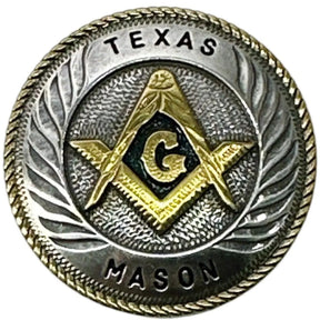 Master Mason Blue Lodge Concho - Texas Mason Square & Compass (1 3/4 Inches)