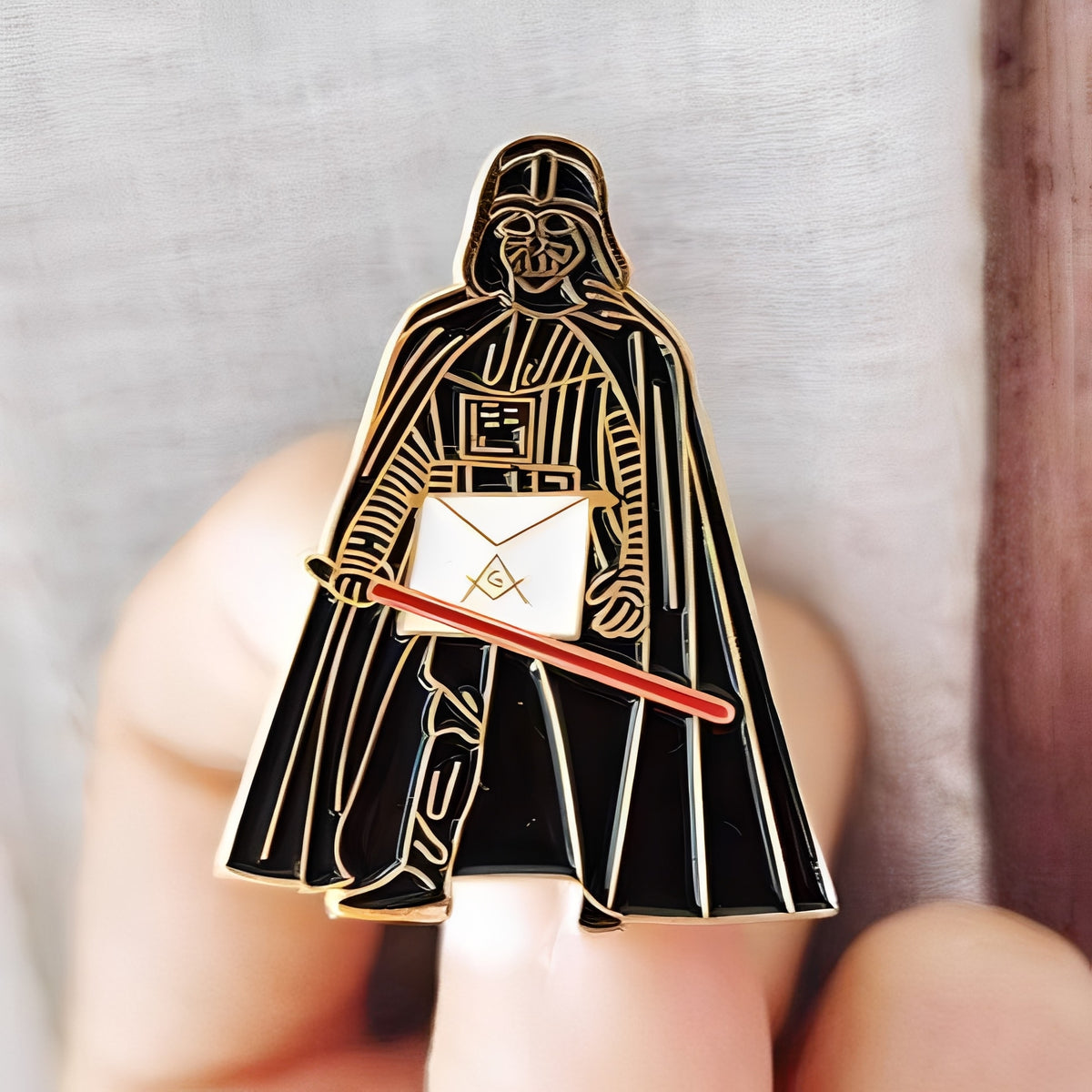 Master Mason Blue Lodge Lapel Pin - Star Wars Darth Vader - Bricks Masons