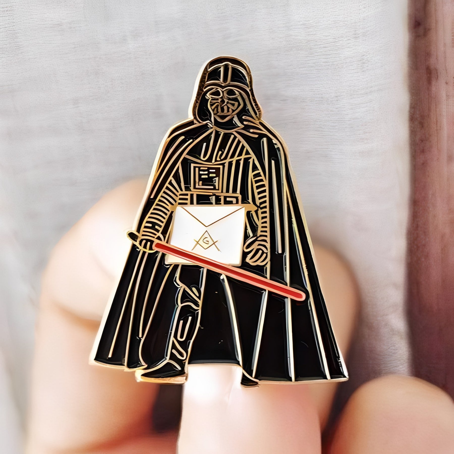 Master Mason Blue Lodge Lapel Pin - Star Wars Darth Vader - Bricks Masons