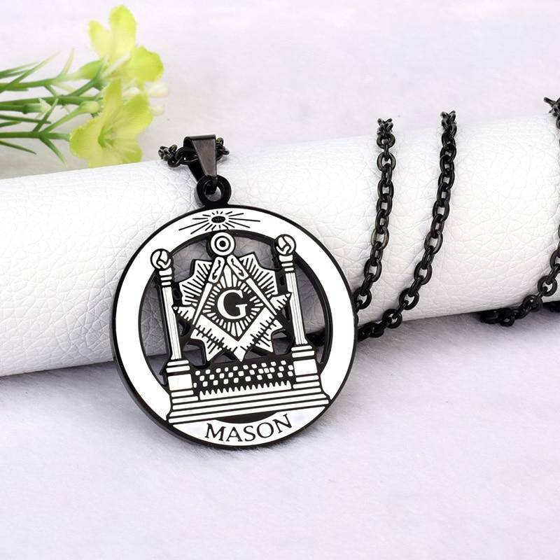 Master Mason Blue Lodge Necklace - Pillars Lodge - Bricks Masons
