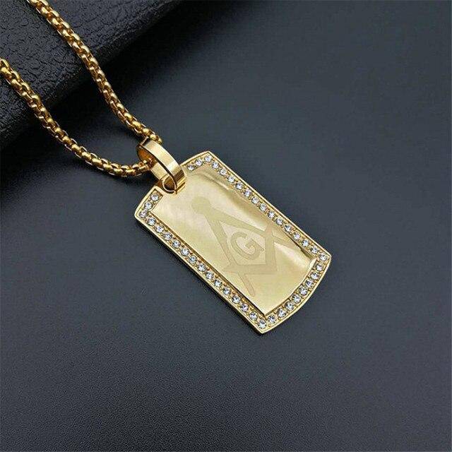 Master Mason Blue Lodge Necklace - Stainless Steel Gold&Silver - Bricks Masons