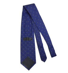 Master Mason Blue Lodge Necktie - Blue & Black with Polkadot Square & Compass G - Bricks Masons