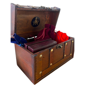 Master Mason Blue Lodge Pocket Watch - Keyring Gift Set Case Custom Engraved With 18K Rose Gold Certificate