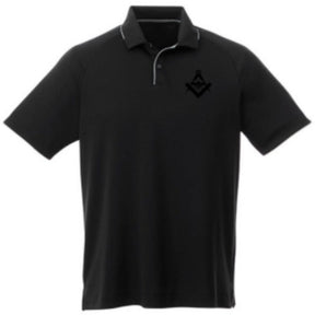 Master Mason Blue Lodge Polo Shirt - Black Debossed