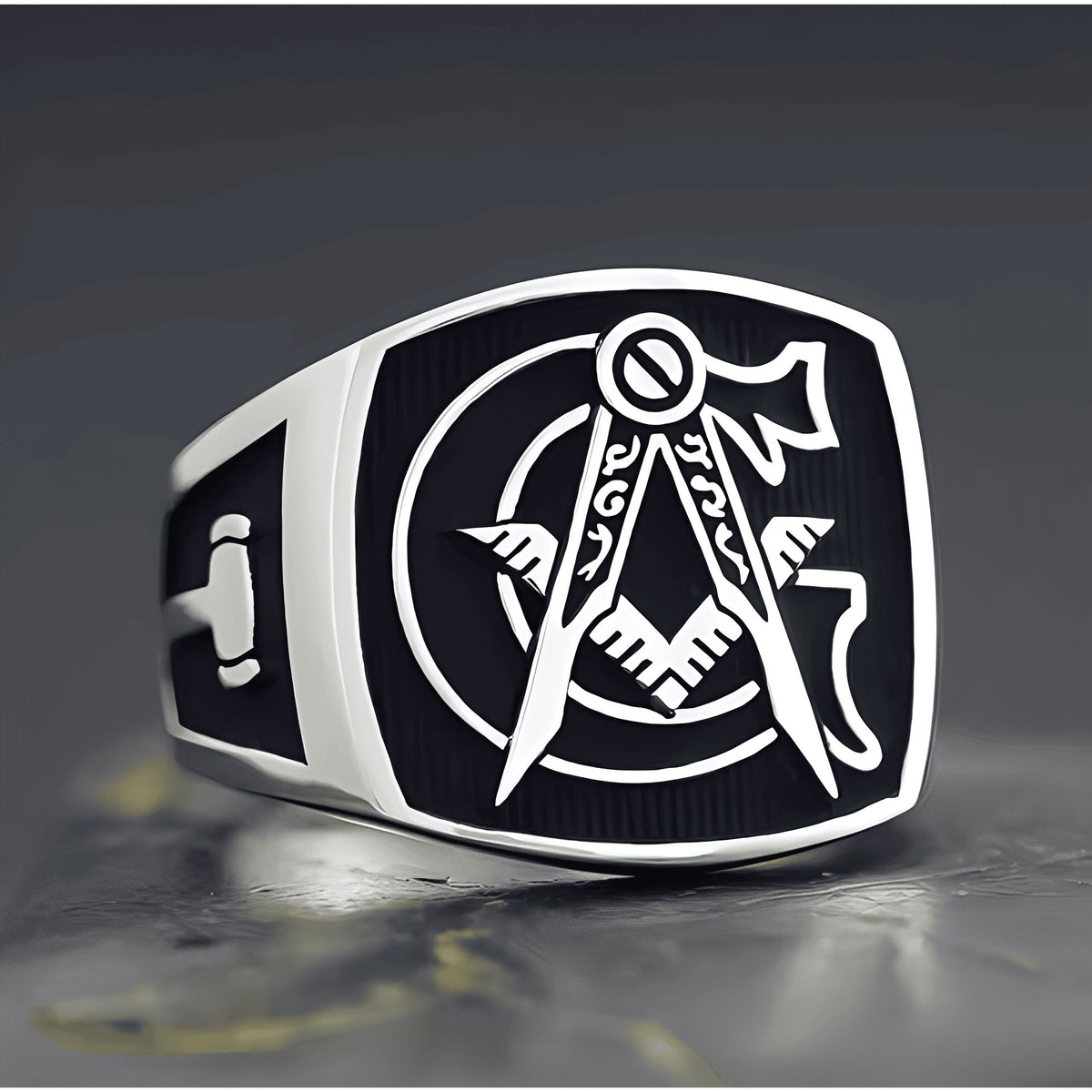 Master Mason Blue Lodge Ring - 925 Sterling Silver (16gr)