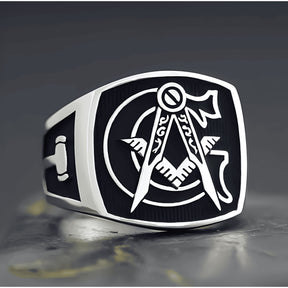 Master Mason Blue Lodge Ring - 925 Sterling Silver (16gr)