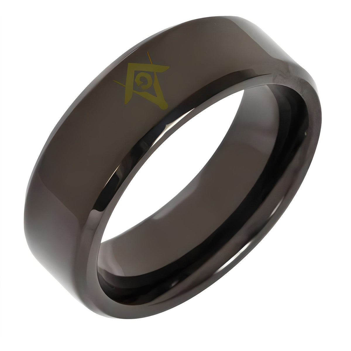 Master Mason Blue Lodge Ring - Tungsten carbide Personalizable