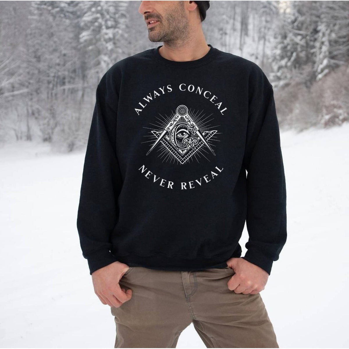 Master Mason Blue Lodge Sweatshirt - Always Conceal Never Reveal