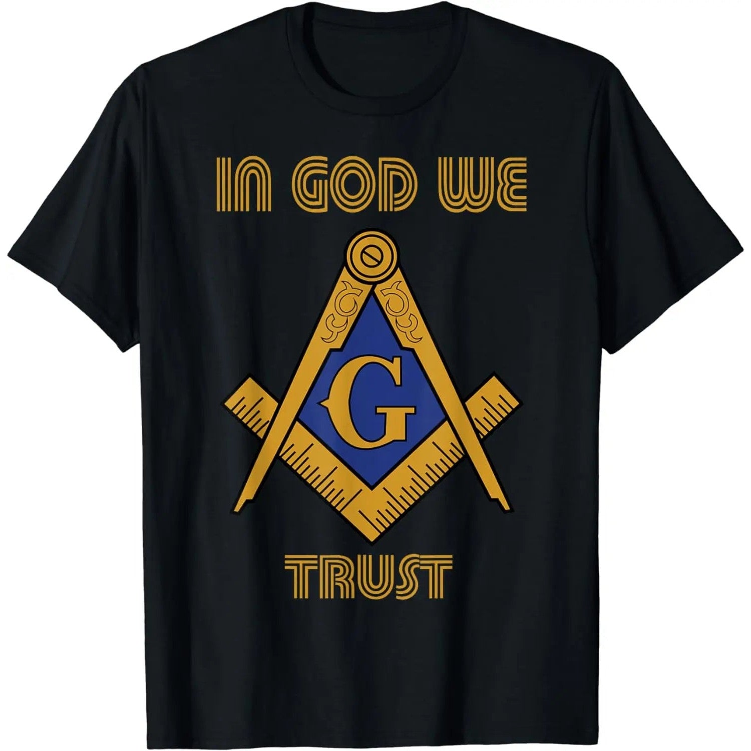 Master Mason Blue Lodge T-Shirt  - In God We Trust 100% Cotton